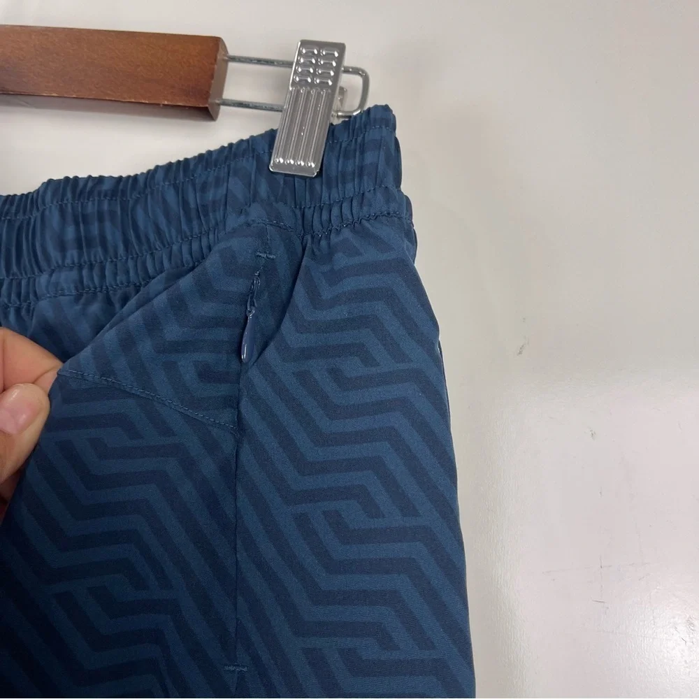 Peloton Turin Shorts Blue Logo Athletic Lined Men's Size Large 8
